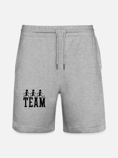 Soccer Team Soccer - Stanley/Stella Trainer Unisex Organic Jogging Shorts - heather grey