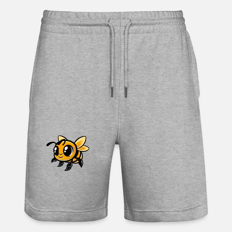 Biene Comic - Stanley/Stella Unisex Bio Joggingshorts Trainer  - Grau meliert