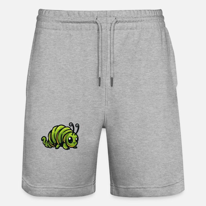 Bande dessinée Worm - Short de jogging bio TRAINER Stanley/Stella unisexe - gris chiné