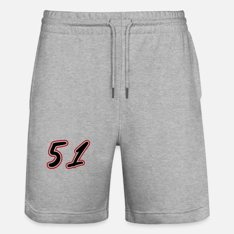 51 Symbole numérique - Short de jogging bio TRAINER Stanley/Stella unisexe - gris chiné