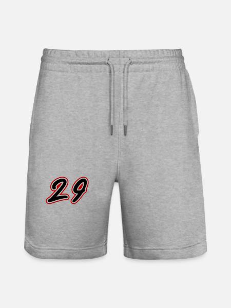 29 Number symbol - Stanley/Stella Trainer Unisex Organic Jogging Shorts - heather grey