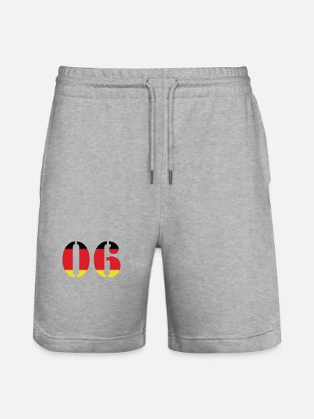 6 Number Jersey Germany - Stanley/Stella Trainer Unisex Organic Jogging Shorts - heather grey