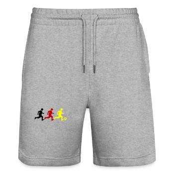 Fussballer Deutschland Meister - Stanley/Stella Unisex Bio Joggingshorts Trainer  - Grau meliert - Vorne - Nik (191cm) & Marisol (170cm)