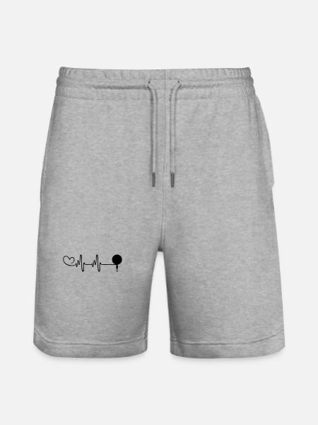 Pan Kitchen Heartbeat - Stanley/Stella Trainer Unisex Organic Jogging Shorts - heather grey