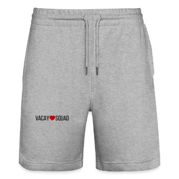 Vacay Squad Heart - Stanley/Stella Trainer Unisex Organic Jogging Shorts - heather grey - Front - Nik (191cm) & Marisol (170cm)