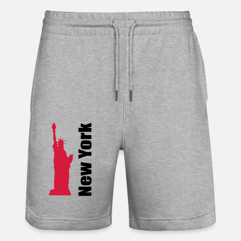 New York - Stanley/Stella Unisex Bio Joggingshorts Trainer  - Grau meliert