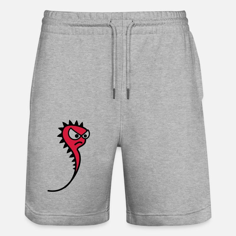 Böses Spermium - Stanley/Stella Unisex Bio Joggingshorts Trainer  - Grau meliert