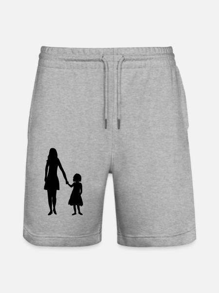 Mädchen Familie Mama - Stanley/Stella Unisex Bio Joggingshorts Trainer  - Grau meliert