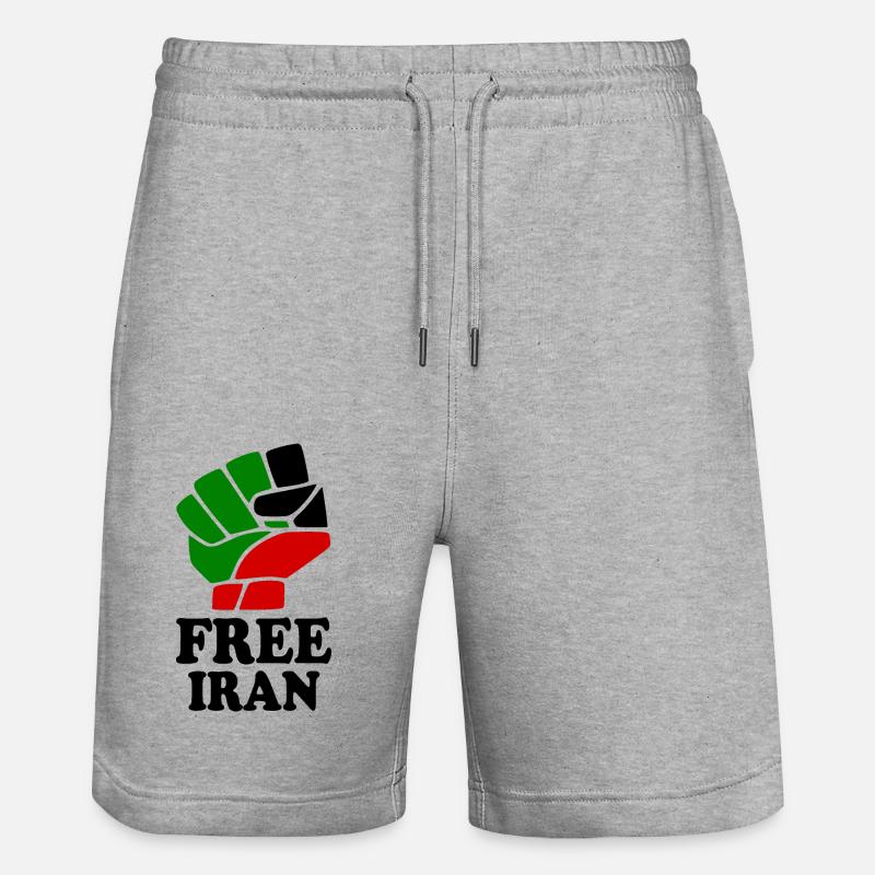 Free iran - Short de jogging bio TRAINER Stanley/Stella unisexe - gris chiné