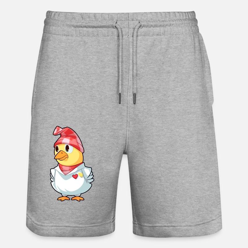 Bibi le poussin - Short de jogging bio TRAINER Stanley/Stella unisexe - gris chiné
