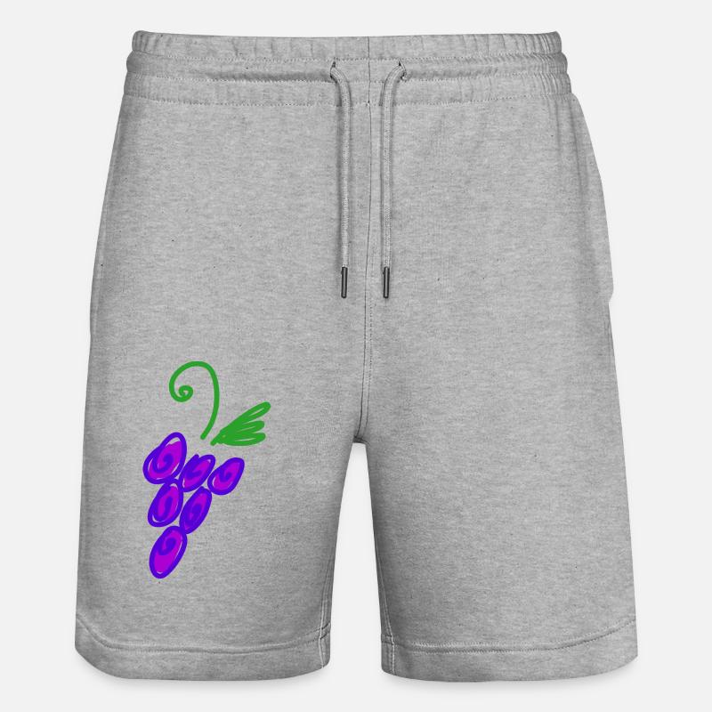 raisin - Short de jogging bio TRAINER Stanley/Stella unisexe - gris chiné