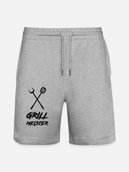 grillmeister - Stanley/Stella Unisex Bio Joggingshorts Trainer - Grau meliert