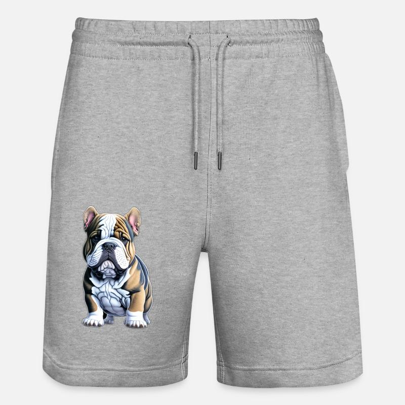 Mignon chiot bouledogue - Short de jogging bio TRAINER Stanley/Stella unisexe - gris chiné