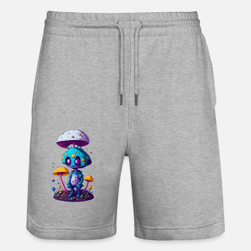 Trippy Alien 01 - Short de jogging bio TRAINER Stanley/Stella unisexe - gris chiné