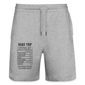 Road Trip Lustige Bilder Humor - Stanley/Stella Unisex Bio Joggingshorts Trainer  - Grau meliert - Vorne - Nik (191cm) & Marisol (170cm)