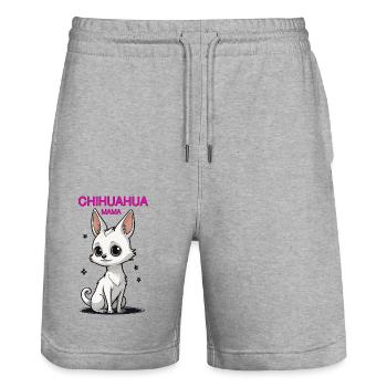 MAMAN CHIHUAHUA - Short de jogging bio TRAINER Stanley/Stella unisexe - gris chiné - Devant - Nik (191cm) & Marisol (170cm)