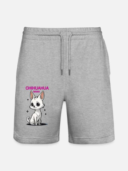 CHIHUAHUA MAMA - Stanley/Stella Unisex Bio Joggingshorts Trainer - Grau meliert