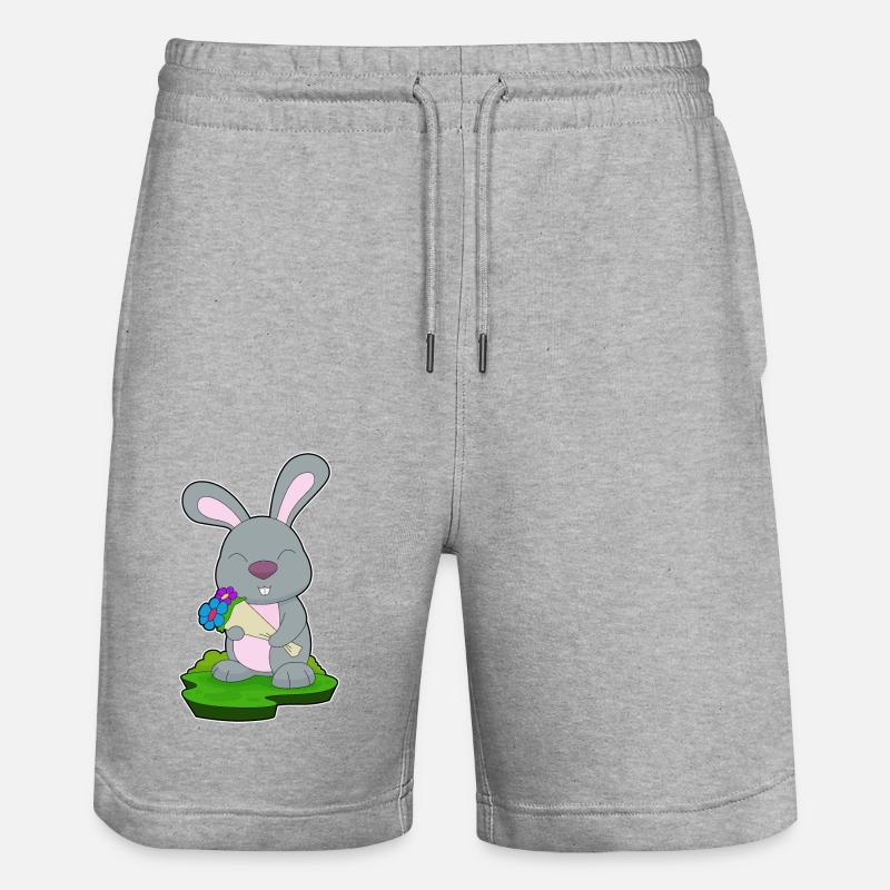 Fleurs de Bouquet de lapin - Short de jogging bio TRAINER Stanley/Stella unisexe - gris chiné