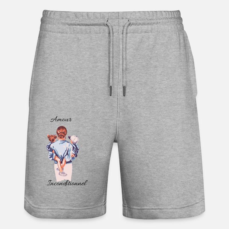Amour inconditionnel - Short de jogging bio TRAINER Stanley/Stella unisexe - gris chiné