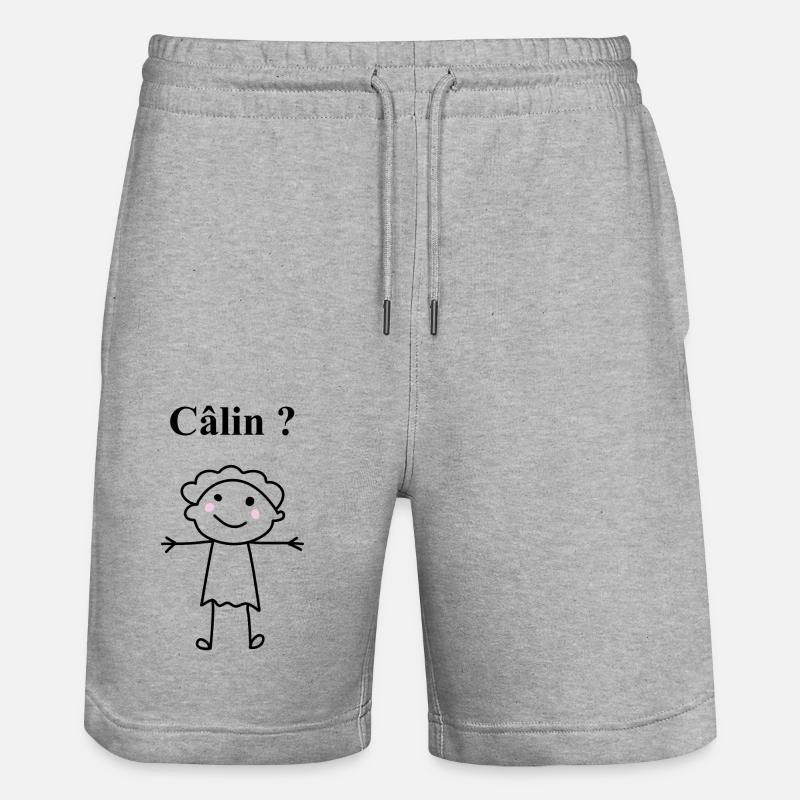 Fais moi un câlin - Short de jogging bio TRAINER Stanley/Stella unisexe - gris chiné