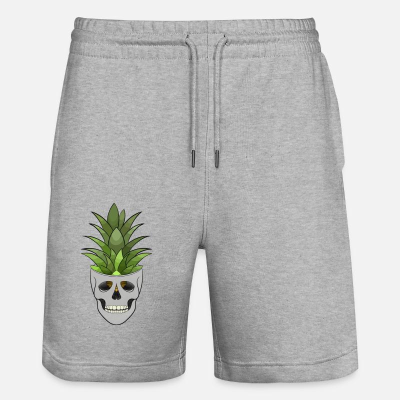 Crâne d’ananas - Short de jogging bio TRAINER Stanley/Stella unisexe - gris chiné