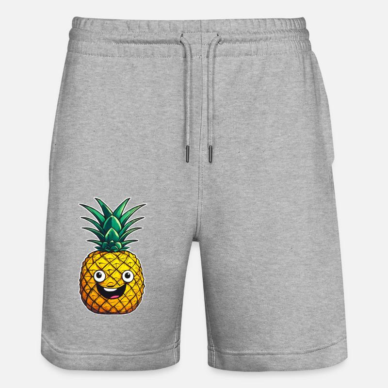 Ananas ananas joyeux - Short de jogging bio TRAINER Stanley/Stella unisexe - gris chiné
