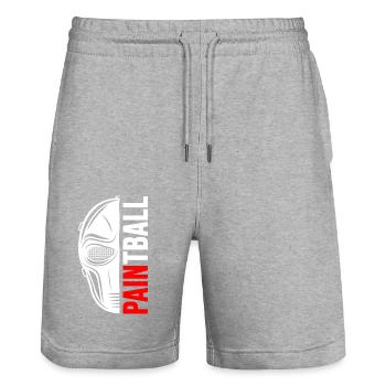 paintball gotcha-game painter - Stanley/Stella Unisex Bio Joggingshorts Trainer  - Grau meliert - Vorne - Nik (191cm) & Marisol (170cm)