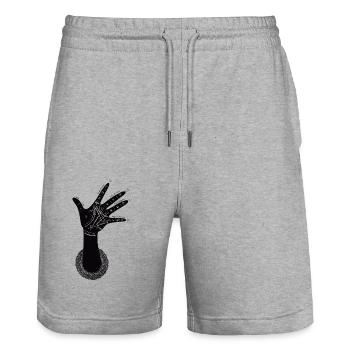 Handlesen Spirituell Esoterik Witch Hexe Wicca - Stanley/Stella Unisex Bio Joggingshorts Trainer  - Grau meliert - Vorne - Nik (191cm) & Marisol (170cm)