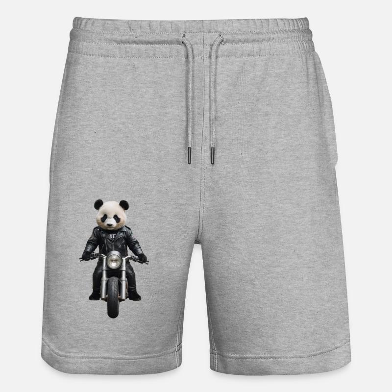 Panda motard - Short de jogging bio TRAINER Stanley/Stella unisexe - gris chiné