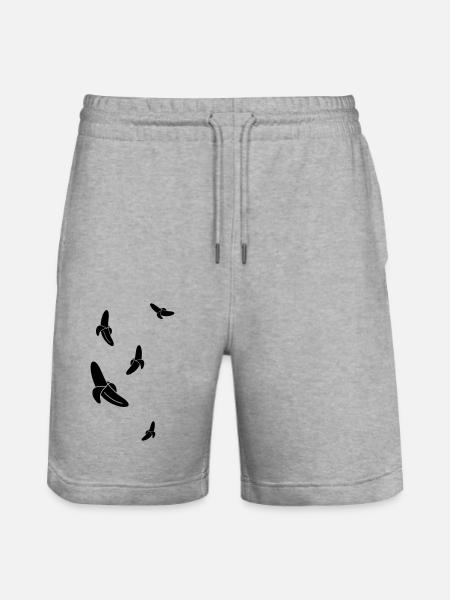 Flying bananas - Stanley/Stella Trainer Unisex Organic Jogging Shorts - heather grey