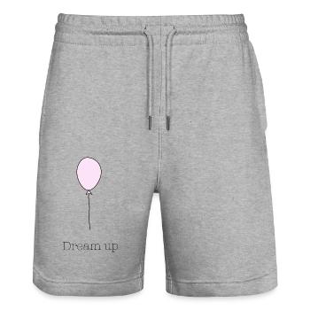 Ballon - Short de jogging bio TRAINER Stanley/Stella unisexe - gris chiné - Devant - Nik (191cm) & Marisol (170cm)