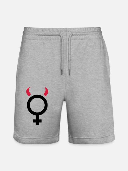 female - Stanley/Stella Trainer Unisex Organic Jogging Shorts - heather grey