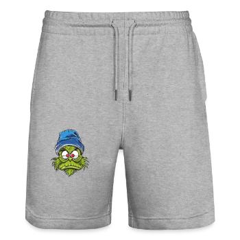 Gnom - Stanley/Stella Unisex Bio Joggingshorts Trainer  - Grau meliert - Vorne - Nik (191cm) & Marisol (170cm)