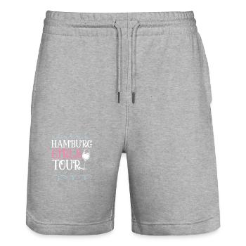 Hamburg Girls Tour Herz - Stanley/Stella Unisex Bio Joggingshorts Trainer  - Grau meliert - Vorne - Nik (191cm) & Marisol (170cm)