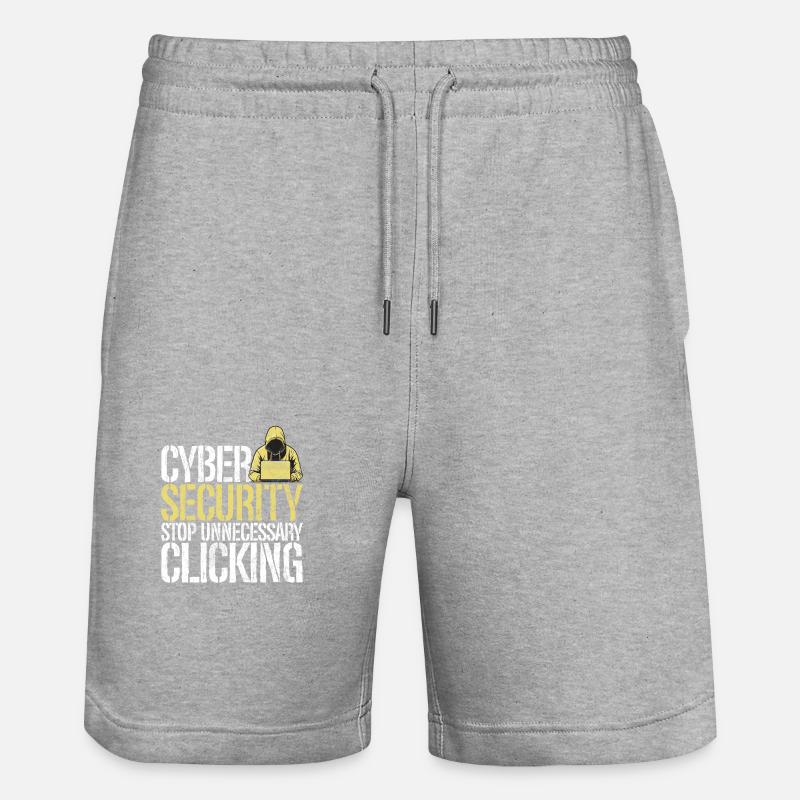 Cyber-sicherheits-hacker-hacking - Stanley/Stella Unisex Bio Joggingshorts Trainer  - Grau meliert