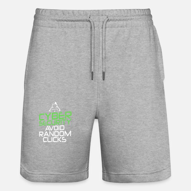 Cyber-sicherheits-hacker-hacking - Stanley/Stella Unisex Bio Joggingshorts Trainer  - Grau meliert