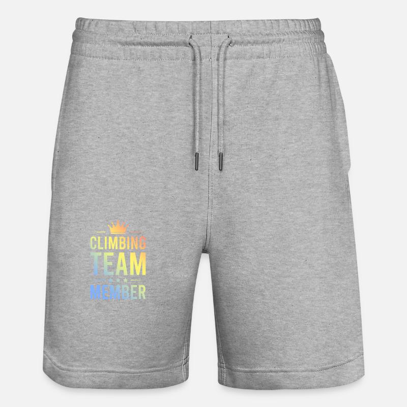 Climbing Team Bunt - Stanley/Stella Unisex Bio Joggingshorts Trainer  - Grau meliert