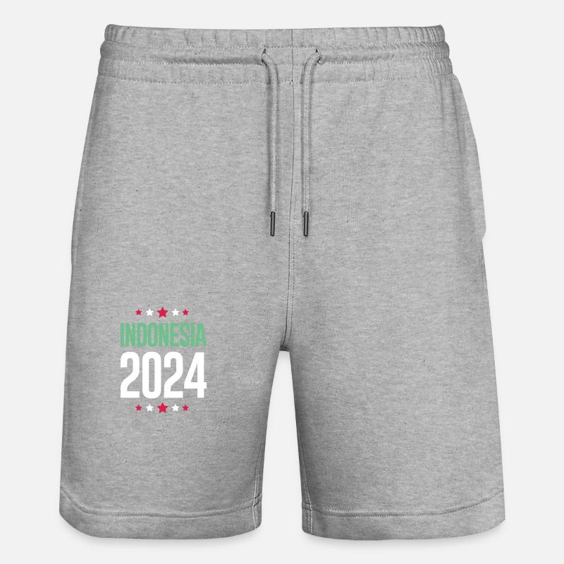 Jours fériés Indonésie 2024 - Short de jogging bio TRAINER Stanley/Stella unisexe - gris chiné