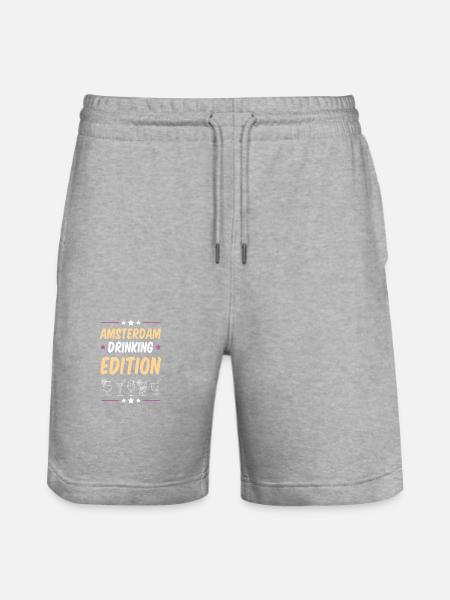 Amsterdam Drinking Party - Stanley/Stella Trainer Unisex Organic Jogging Shorts - heather grey