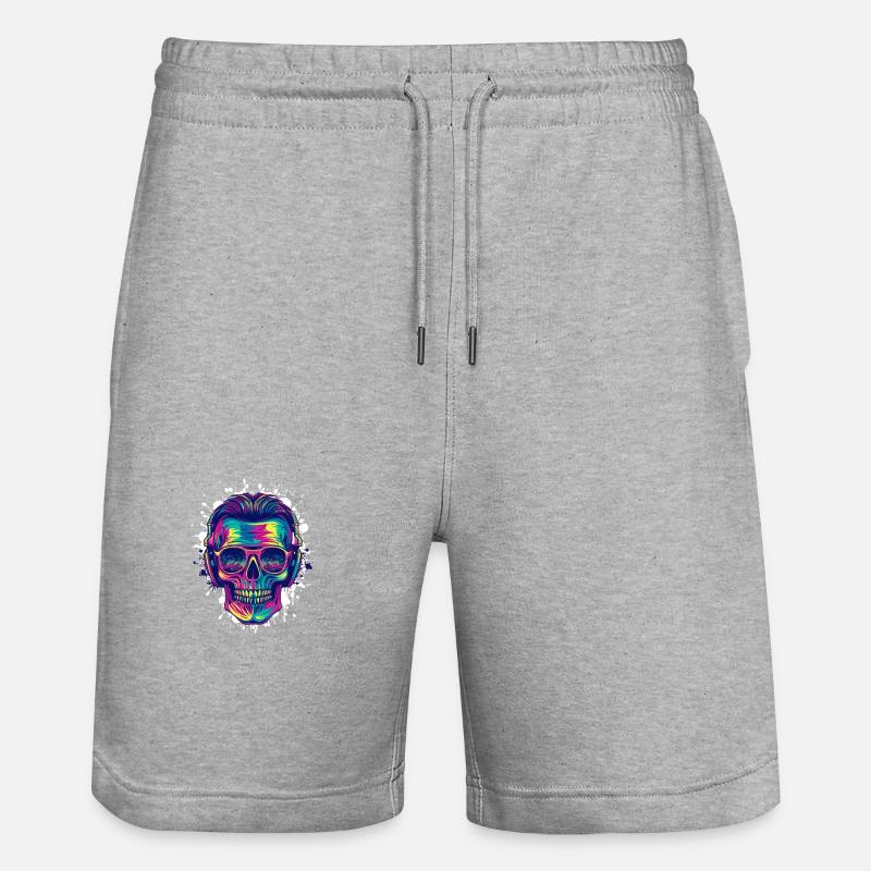 Fête du crâne - Short de jogging bio TRAINER Stanley/Stella unisexe - gris chiné