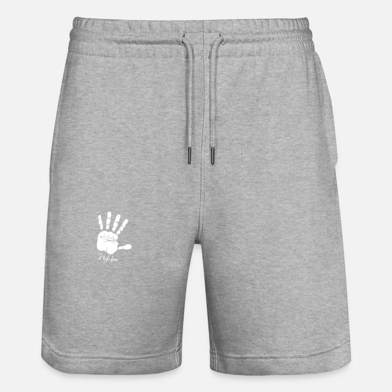 high five - Stanley/Stella Unisex Bio Joggingshorts Trainer - Grau meliert