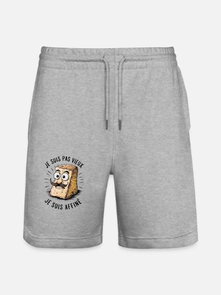 I'm not old, I'm refined - Stanley/Stella Trainer Unisex Organic Jogging Shorts - heather grey