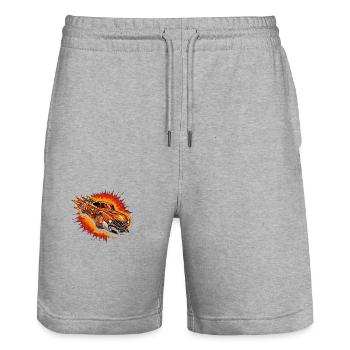 Turbo atomic 2 - Stanley/Stella Trainer Unisex Organic Jogging Shorts - heather grey - Front - Nik (191cm) & Marisol (170cm)