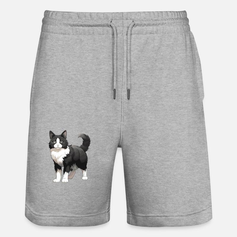 Animal Chat - Short de jogging bio TRAINER Stanley/Stella unisexe - gris chiné