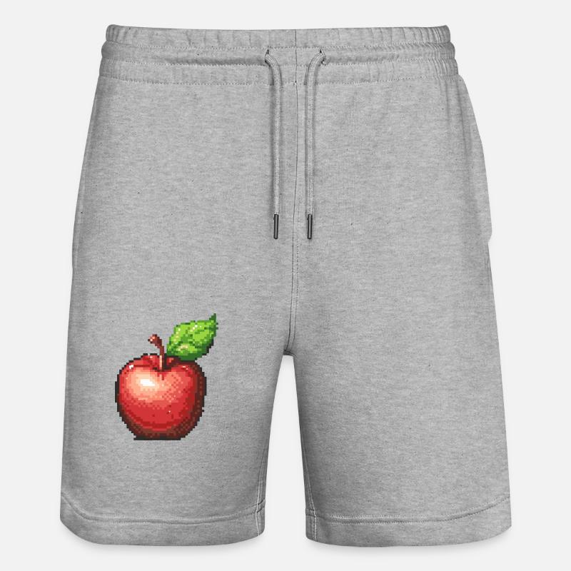 Icône Apple Pixel - Short de jogging bio TRAINER Stanley/Stella unisexe - gris chiné