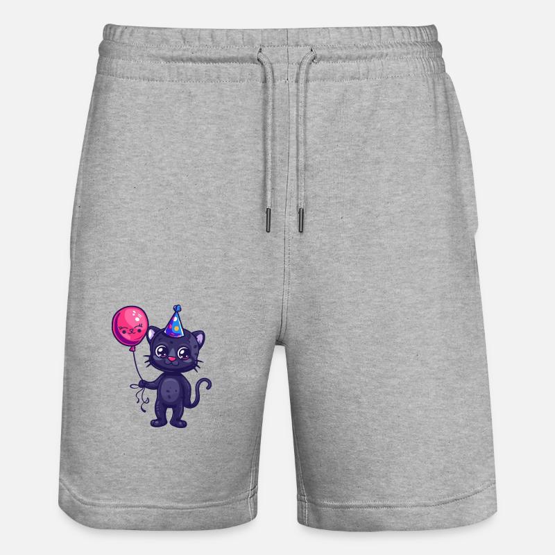 Bébé d’anniversaire de panthère - Short de jogging bio TRAINER Stanley/Stella unisexe - gris chiné