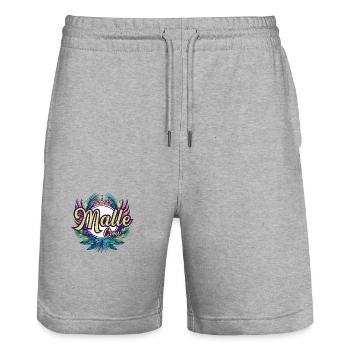 Vacances Malle Crew - Short de jogging bio TRAINER Stanley/Stella unisexe - gris chiné - Devant - Nik (191cm) & Marisol (170cm)