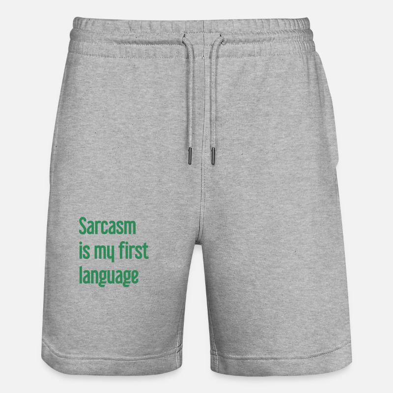 Sarkasmus-Profi - Stanley/Stella Unisex Bio Joggingshorts Trainer  - Grau meliert