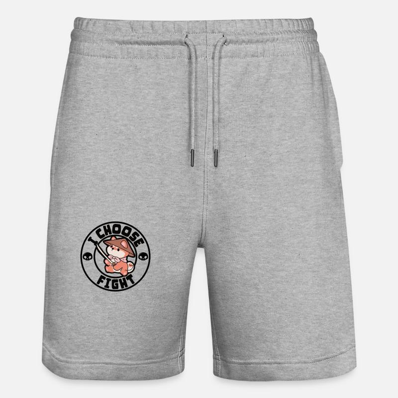 Je choisis le combat - Short de jogging bio TRAINER Stanley/Stella unisexe - gris chiné