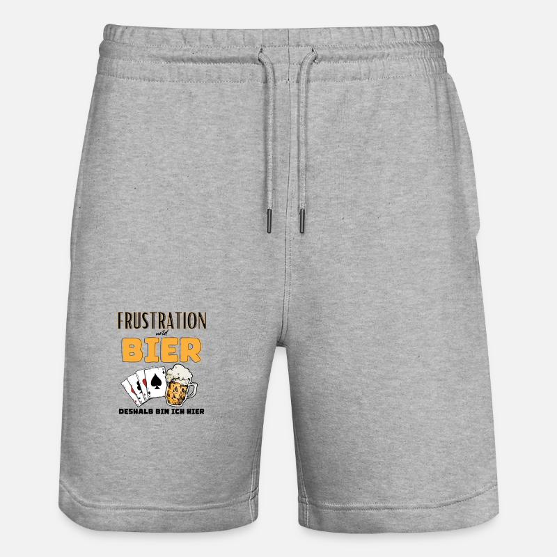 Frustration et bière - Short de jogging bio TRAINER Stanley/Stella unisexe - gris chiné